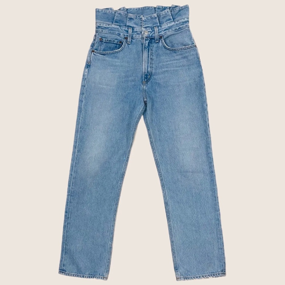 AGOLDE Lettuce Waistband High Rise Denim Jeans Fitted 90s SIZE 27